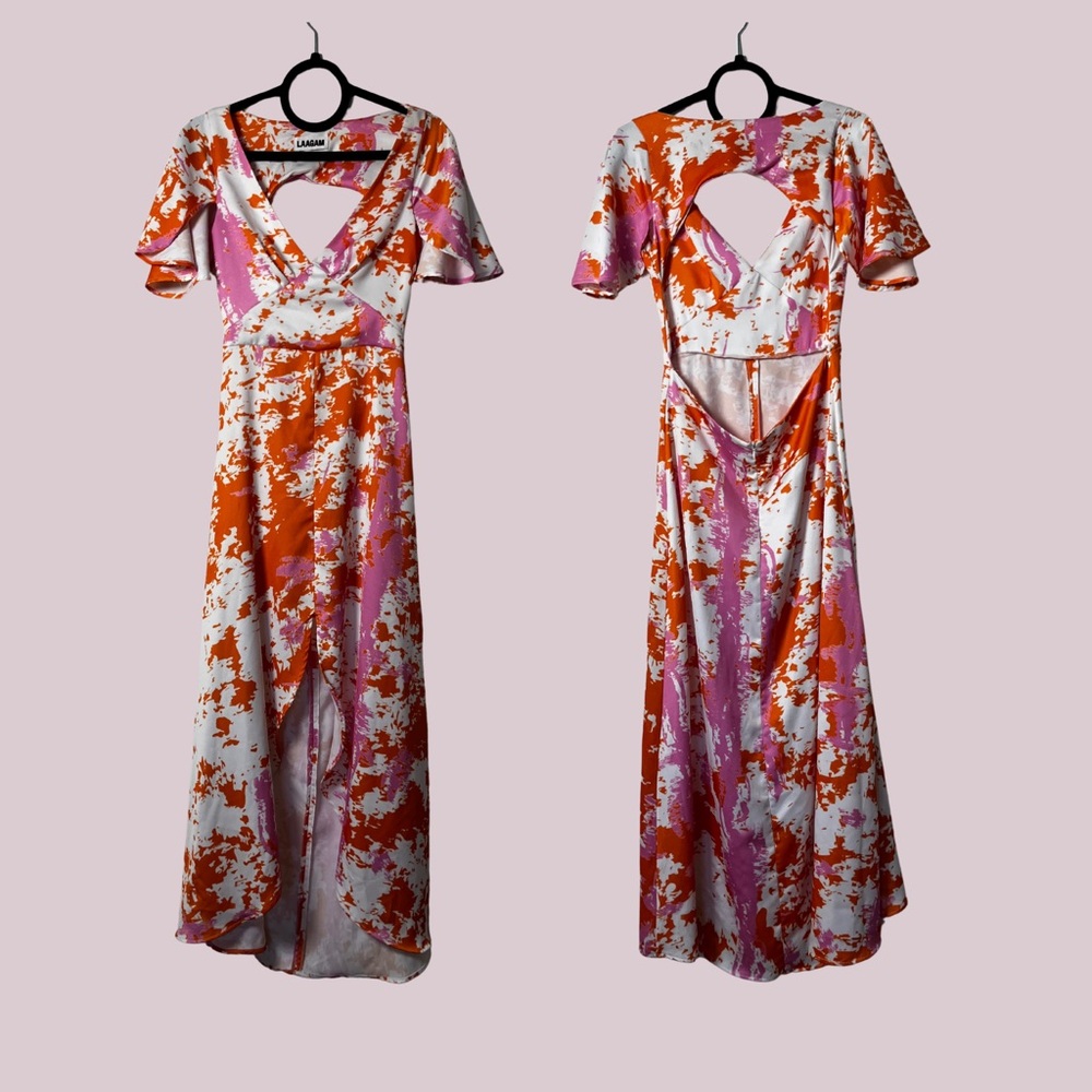 Laagam Sienna Dress Orange & Pink Speckled, S/M View 5